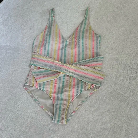 Vineyard Vines Multicolor Striped One Piece Swimsuit - Picture 3 of 9